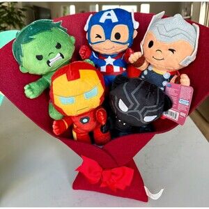 MARVEL Valentine's Day Plush Bouquet 16 inch Captain America Hulk Iron Man Thor